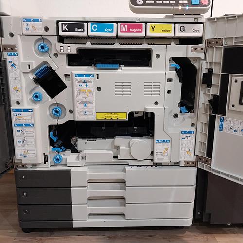 Riso ComColor GD9630 Full Color Inkjet Printer with Face Down Finisher and Booklet Finisher!