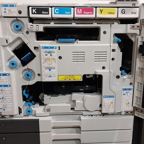 Riso ComColor GD9630 Full Color Inkjet Printer with Face Down Finisher and Booklet Finisher!