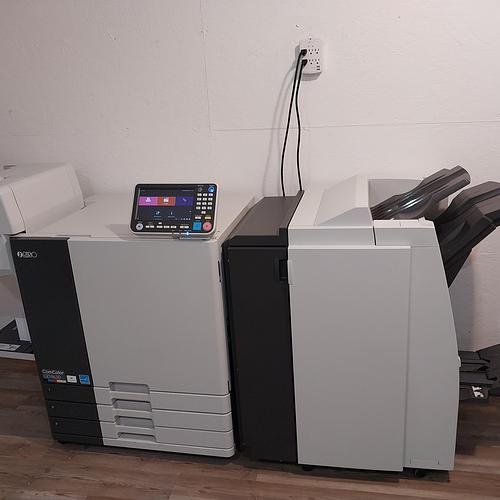 Riso ComColor GD9630 Full Color Inkjet Printer with Face Down Finisher and Booklet Finisher!