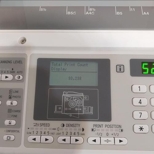 Riso SF5130 Digital Duplicator with USB Print, Black Drum and Stand. Only 93K Prints!