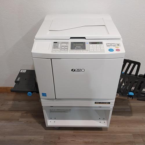 Riso SF5130 Digital Duplicator with USB Print, Black Drum and Stand. Only 93K Prints!