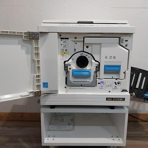 Riso SF5130 Digital Duplicator with USB Print, Black Drum and Stand. Only 93K Prints!