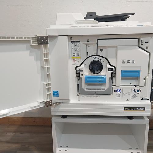 Riso SF5130 Digital Duplicator with USB Print, Black Drum and Stand. Only 9K Prints!