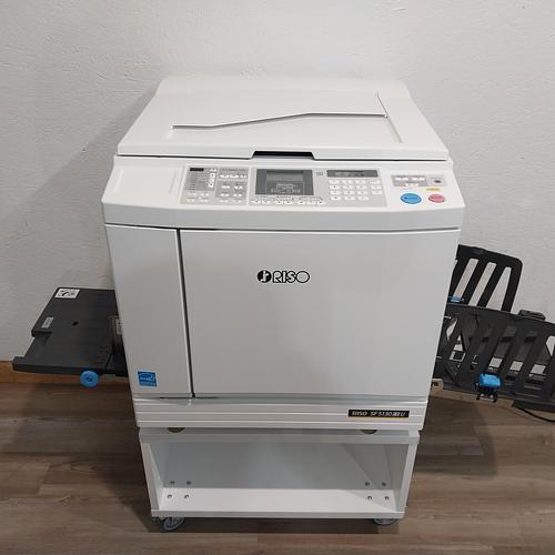 Riso SF5130 Digital Duplicator with USB Print, Black Drum and Stand. Only 92K Prints!