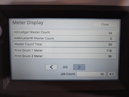 Riso MH9450 Two-Color/Single-Pass Digital Duplicator with Black Drum, Red Drum and Stand!