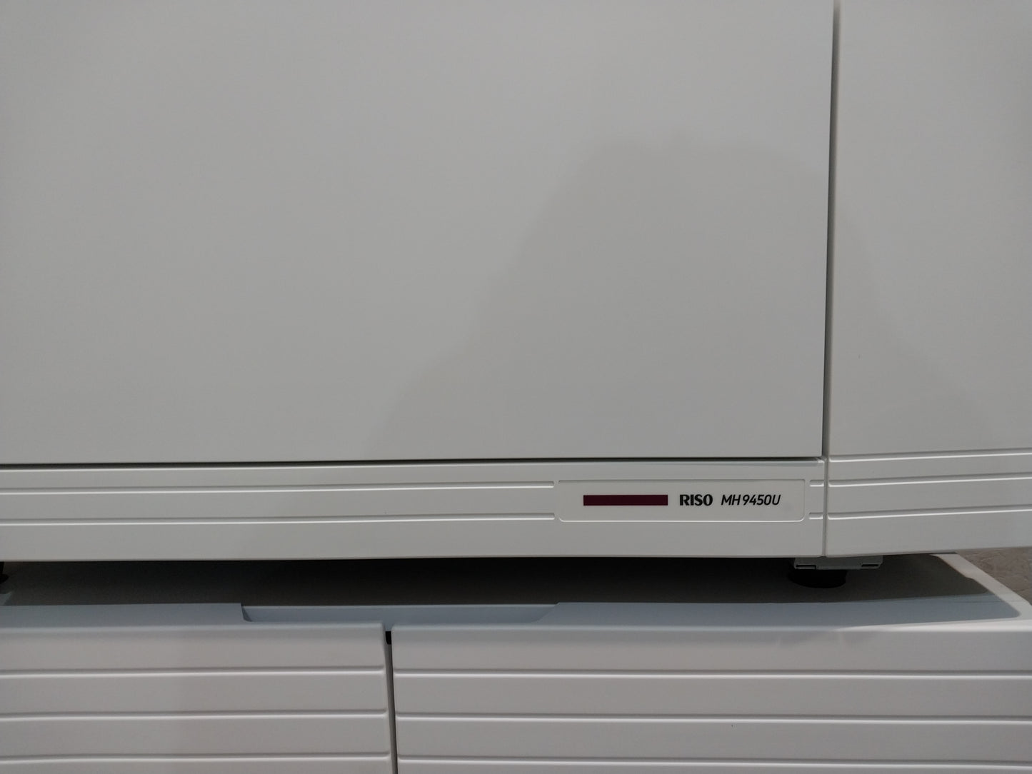 Riso MH9450 Two-Color/Single-Pass Digital Duplicator with Black Drum, Red Drum and Stand!