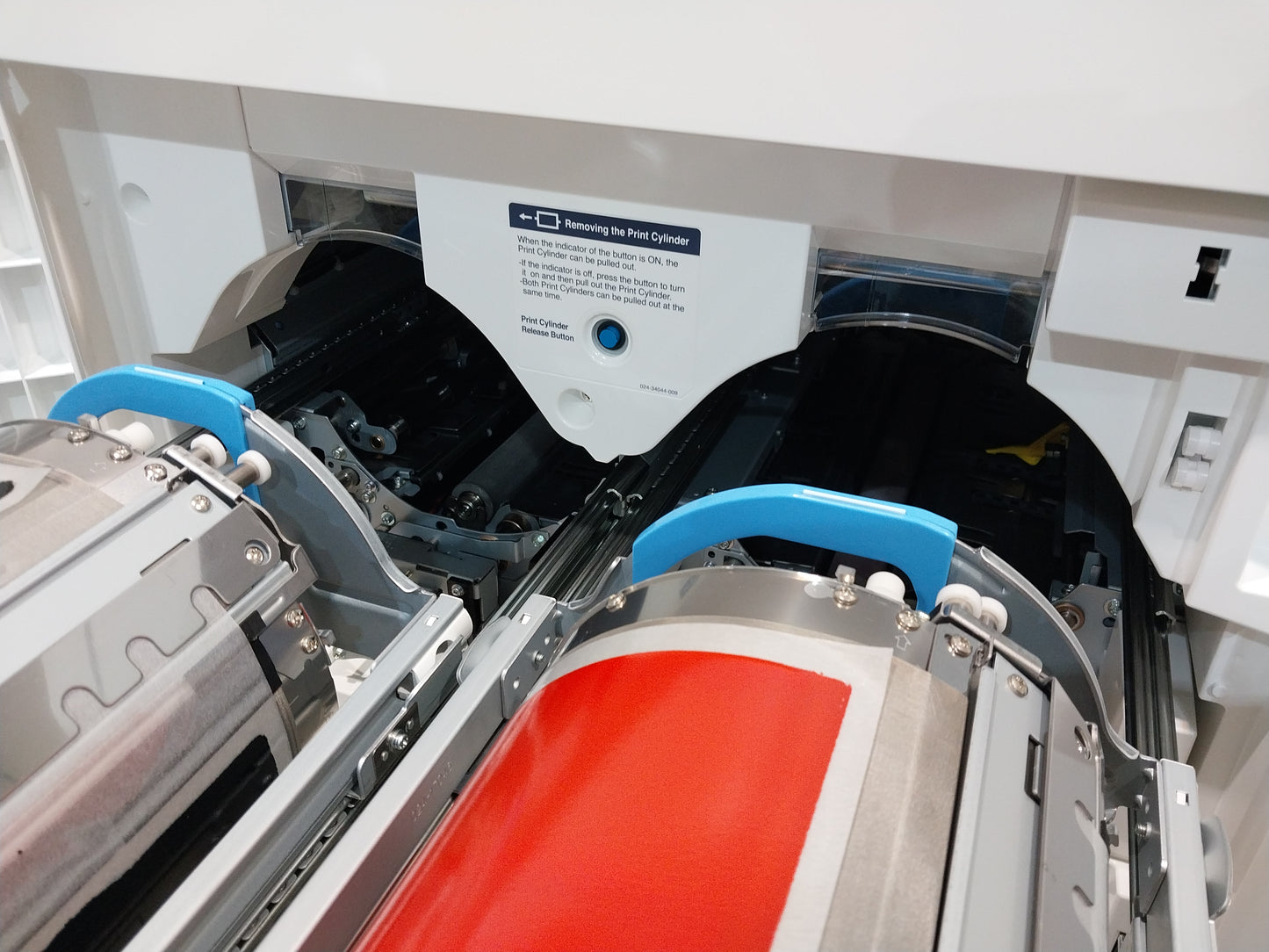 Riso MH9450 Two-Color/Single-Pass Digital Duplicator with Black Drum, Red Drum and Stand!