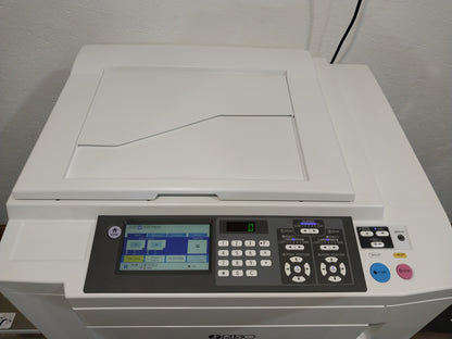 Riso MH9450 Two-Color/Single-Pass Digital Duplicator with Black Drum, Red Drum and Stand!