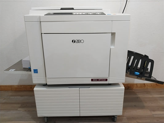 Riso MF9450 2-Color/1-Pass Digital Duplicator with Network Print and 3 Print Cylinders!