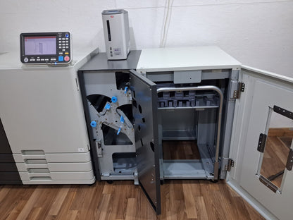 New Riso ComColor GD7330 Full Color Inkjet Printer with a New Fiery Controller, High-Capacity Feeder and High-Capacity Stacker
