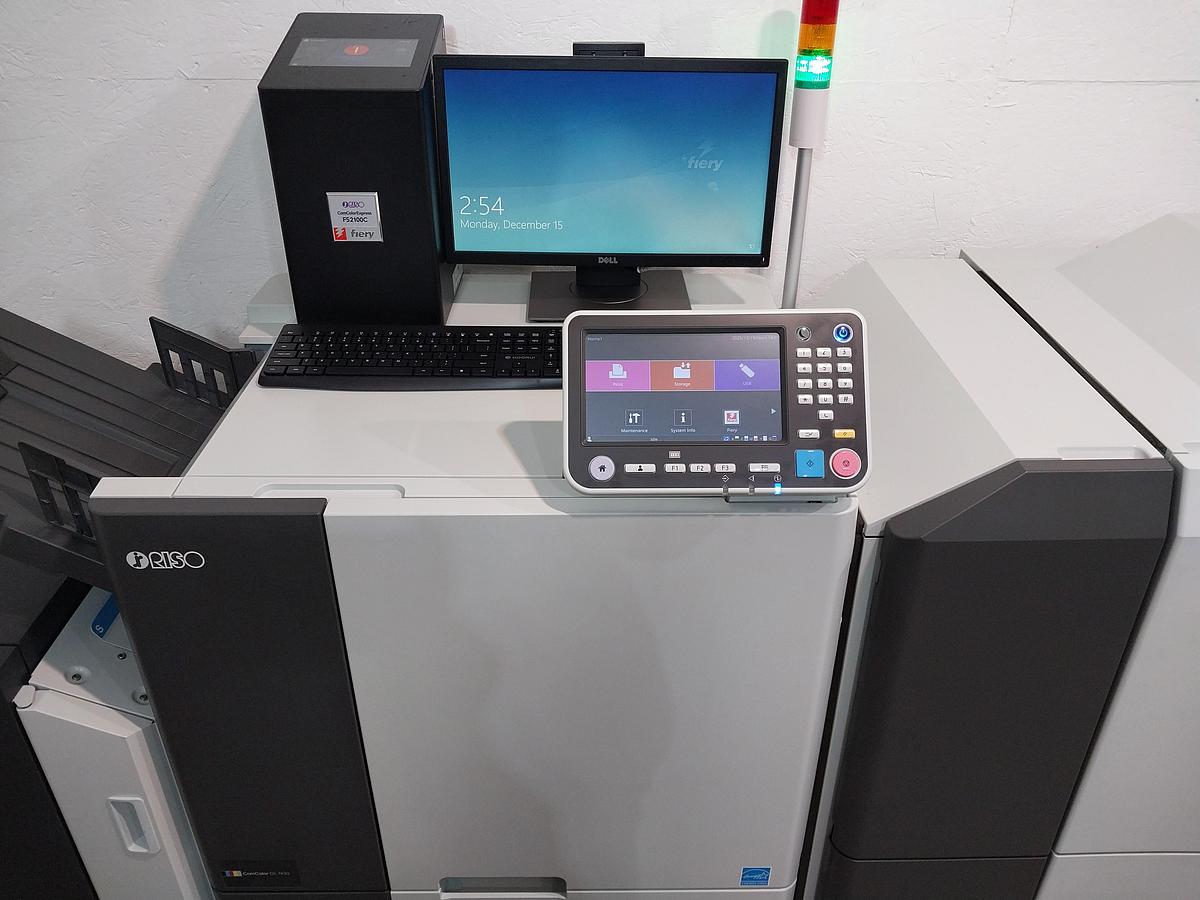 Riso ComColor GL7430 Full-Color Inkjet Printer with a High-Capacity Feeder, Fiery Controller and Booklet Finisher