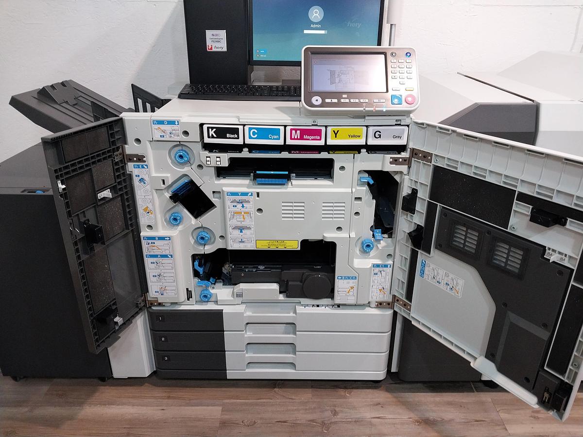 Riso ComColor GL7430 Full-Color Inkjet Printer with a High-Capacity Feeder, Fiery Controller and Booklet Finisher