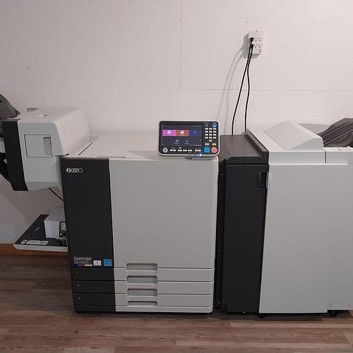 Riso ComColor GD9630 Full Color Inkjet Printer with Face Down Finisher and Booklet Finisher!
