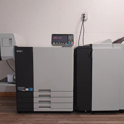 Riso ComColor GD9630 Full Color Inkjet Printer with Face Down Finisher and Booklet Finisher!