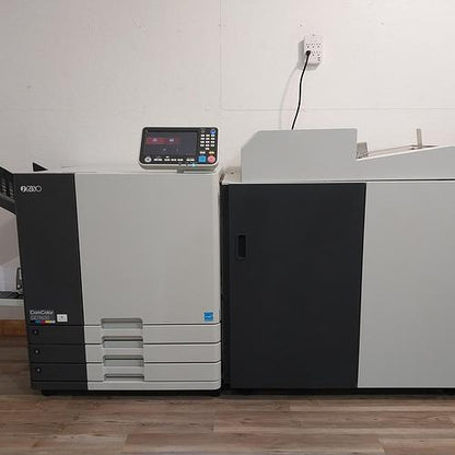 Riso ComColor GD9630 Full Color Inkjet Printer with Perfect Binder Booklet Maker!