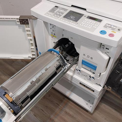 Riso SF5130 Digital Duplicator with USB Print, Black Drum and Stand. Only 93K Prints!