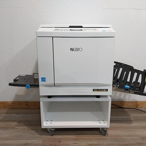 Riso SF5130 Digital Duplicator with USB Print, Black Drum and Stand. Only 28K Prints!
