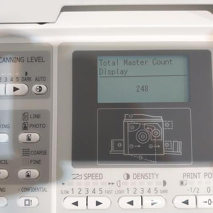 Riso SF5130 Digital Duplicator with USB Print, Black Drum and Stand. Only 28K Prints!