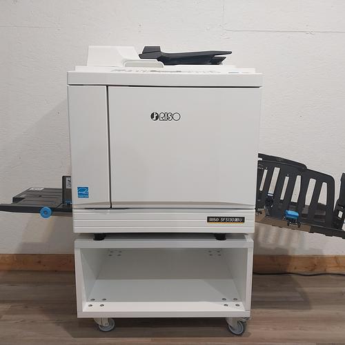 Riso SF5130 Digital Duplicator with USB Print, Black Drum and Stand. Only 9K Prints!